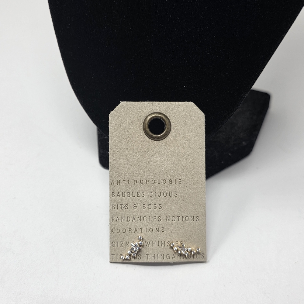 Anthropologie small Crystal post earrings NWT